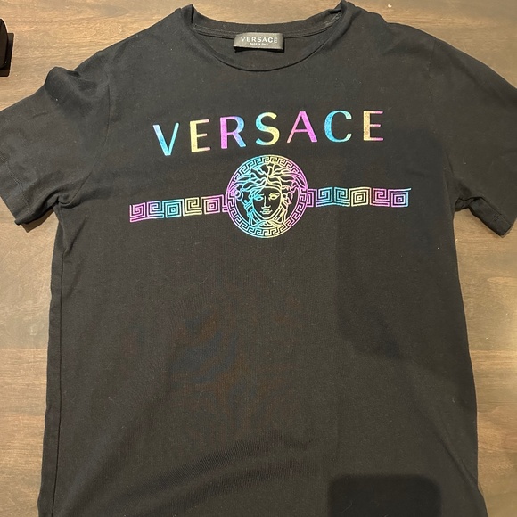 Authentic Boy Age 12 Versace T-Shirt, Black - Picture 1 of 3